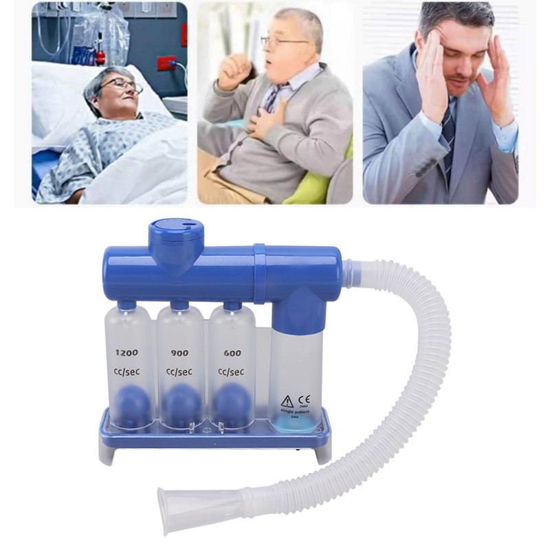 Respiratory Trainer Deep Breathing Lung Exerciser 3 Ball Inhaling Breath