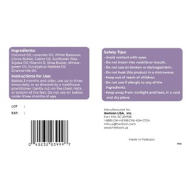 Herbion Naturals Baby Chest Rub, Ages 3 Months+, All-Natural Soothing Ointment with Coconut Oil, Eucalyptus, Lavender, Chamomile, Shea Butter, Petroleum & Menthol-Free, Non-GMO; For Baby Essentials