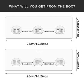 2 Pack Shower Caddy Adhesive for Replacement,Strong Bathroom Shelf Adhesive Hooks, Waterproof Shower Adhesive Strips, No Drilling Sticky Pads for Storage Corner Shelves and Kitchen Racks, Soap Holder