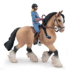 Papo - Hand-Painted - Tinker and her Young Rider - 51572 - Horses - Animals - Collectible - for Children - Suitable for Boys and Girls- from 3 Years Old