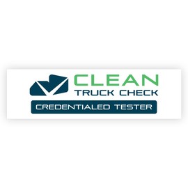 CLEAN TRUCK CHECK Credentialed Tester Banner – 3x10 Foot Vinyl Sign with Grommets – Outdoor truck inspection signage & emissions testing banner