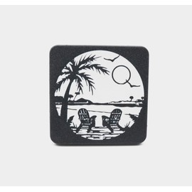 Tropical Beach Vibe Summer Lockable Hitch Receiver Tow Hitch Plug for 2 inch Receivers Toyota Dodge Ford Suzuki Tacoma Tundra Beach Lovers