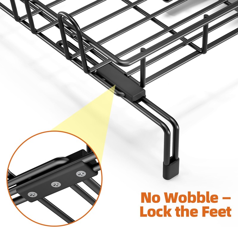 Urackify Dish Drying Rack - Extendable Dish Drainer, Large Dish