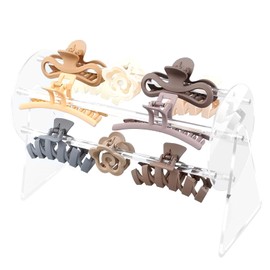 MOKIDO Claw Clip Organiser, 360 Degree Rotating Hair Clip Holder, Hair Clips Storage, Acrylic Headband Organiser, Hair Clips Organiser for Storing Clips and Hair Bands