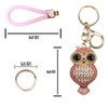 Crystal Keychain for Women with Cute Owl Bling Rhinestone Pendant