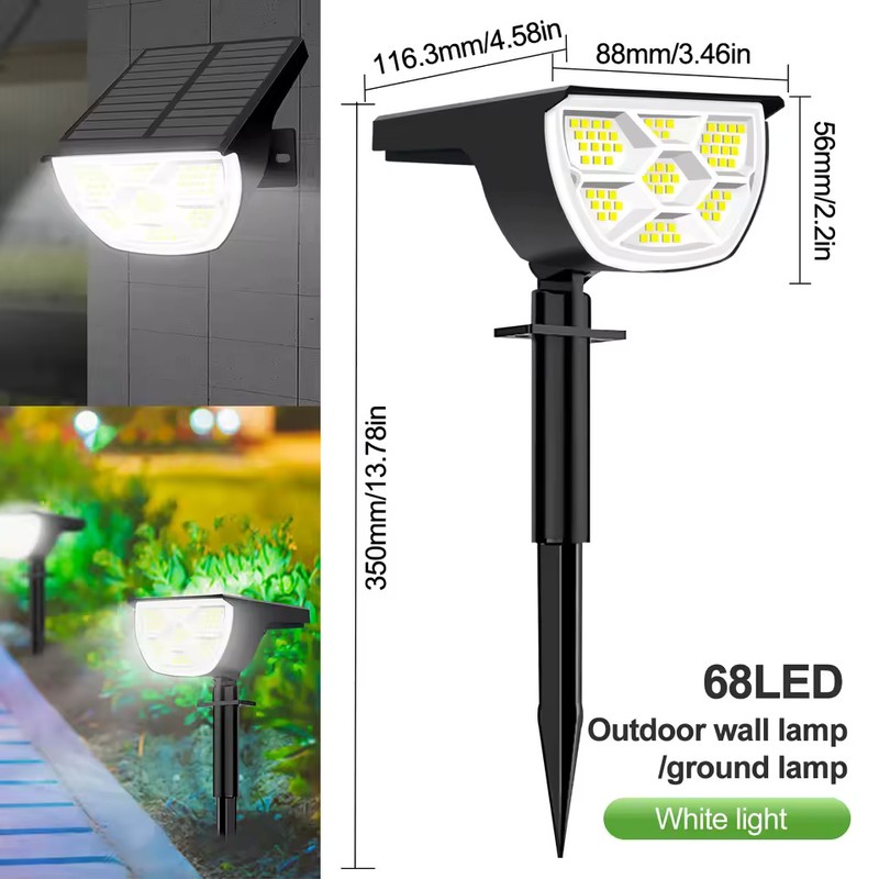 7 LED Solar Garden Lights Outdoor Waterproof Landscape Yard Pathway