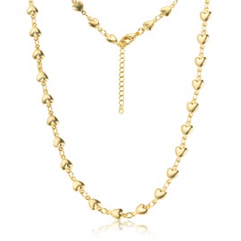 ALEXCRAFT Necklace Silver 925 Gold Silver Chain Men's Gifts for Women Girlfriend Mum Girls, Brass