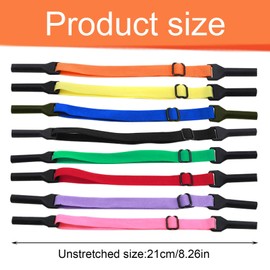 SKHAOVS 8 Stück Verstellbarer Brillen Halteriemen,Elastic Cord Gläser Retainer Strap Band,Anti Rutsch Kein Schwanz Brillenbänder Für Erwachsene und Kinder für Sport Brillen und Sonnenbrillen(8 Farben)