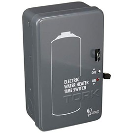Tork NSI WH2B Mechanical Water Heater Time Switch, 24-Hour, 208/250V, 40A, DPST , Gray