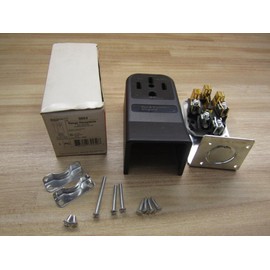 Pass & Seymour 3854 Straight Blade Power Outlet Receptacle 50 Amp 125/250 Volt AC NEMA 14-50R Black