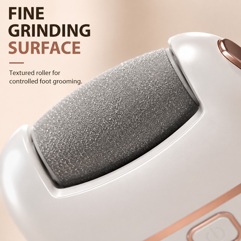 Electric Foot File for Callus Care – Rechargeable Dual-Roller Dead