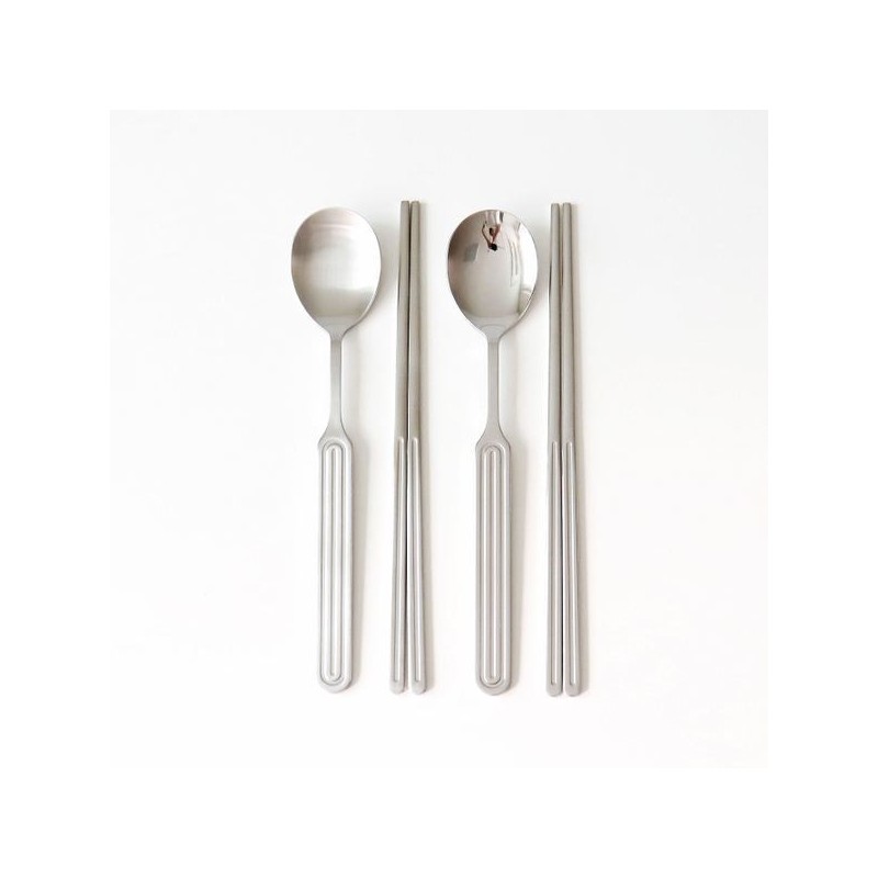 2+2 Domestic Premium Kamome Kitchen Ridge Stainless Steel Spoon and