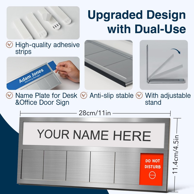Name Plate for Desk& Office Door Sign, 6 Options Do