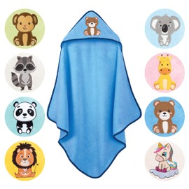 LAYNENBURG Premium Hooded Towel Baby - Bath Towel Made of 100% Cotton - Oeko Tex - Towel with Hood for Newborns & Children - Bath Towel, Baby Towel Girls, Boys (Bear 80 x 80 cm)