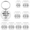 Heigebi 24PCS Funny Baker Gifts Baking Lover Keychain for Women
