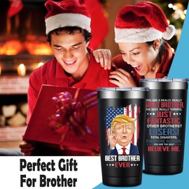 Grifarny Brother Gifts from Sister - Christmas, Fathers Day, Birthday Gifts for Adult Brothers - You Are a Really Really Great Brother Tumbler Cup 20oz