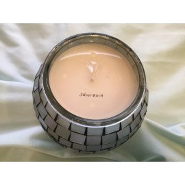 kohls Mosaic Silver Iridescent Candle “Silver Birch” Holiday Decor  11.3oz