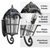 Emliviar Exterior LED Solar Wall Sconce with Remote Control, 24''