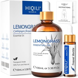 HIQILI Ätherisches Lemongras Öl, für Aromatherapie & Diffusor – 100 ml