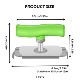 2 Pcs Adjustable Jar Opener Set, Manual Can Opener Stainless Steel Bottle Opener, Tin Opener for Elderly and Children, Safe and Smooth (White, Green)