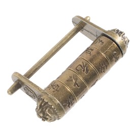 Operitacx Vintage Metal Password Lock Chic Chinese Style Drawer Lock for Proofing for Cabinets Jewelry Boxes and Boxes Durable and Practical Design