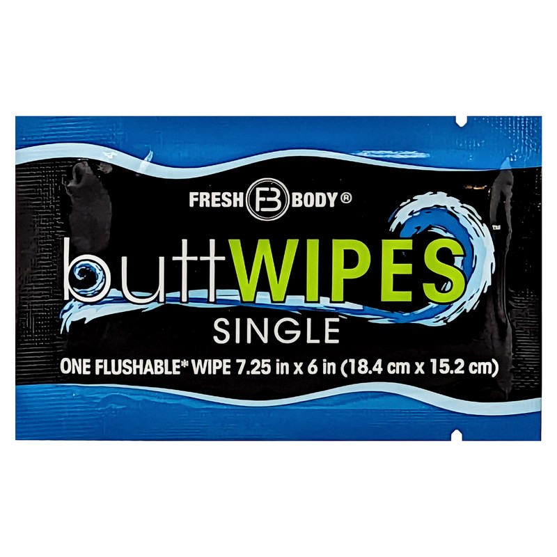 Fresh Body FB Buttwipes Flushable Wipes (30 Count) - Individually