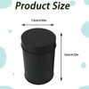 Roczential Matte Black Tea Storage Canister, Double Seal Tinplate Container,