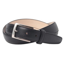 Legal TS87EC Men's Business Belt, Embossed Leather, Black, Black