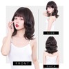 TefuRe H-6132-Nbk Wig, Medium, Long Bangs, Wig, Women, Loose Wave,
