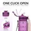 Hyeta 32oz Water Bottles with Straw - Stay Motivated and