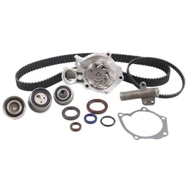 DNJ TBK155WP Timing Belt Kit with Water Pump for 1999-2005 / Chrysler, Dodge, Mitsubishi/Eclipse, Galant, Sebring, Stratus / 2.4L / SOHC / L4 / 16V / 2351cc / 4G64