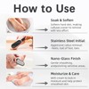 FREATECH Dual-Sided Foot File, Callus Remover with Nano Glass &