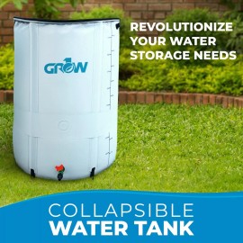 Grow1 Collapsible Water Tank HEAVY DUTY - Space Saving Water Reservoirs  - 13 Gallon