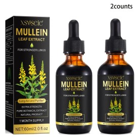 Xsvseie Mullein Leaf Extract Drops – 2 Pack Herbal Body Care for Women & Men | Daily Skin & Wellness Support, Natural Plant-Based Formula