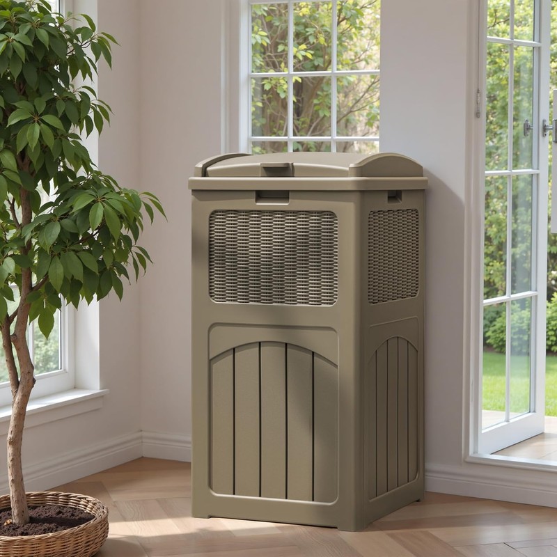 Greesum 33 Package Delivery Box for Outside, Patio Waterproof Resin