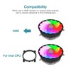 CPU Cooler Fan Heatsink RGB LED for Intel LGA1156/1155/1151/1150/775 AMD