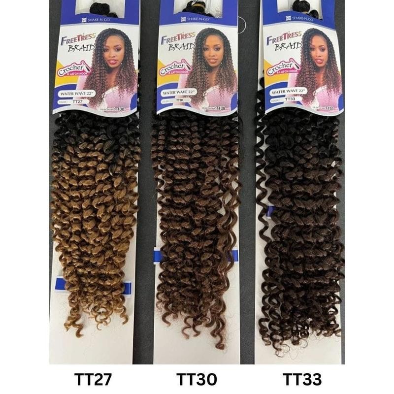 Freetress Braid Crochet Hair - Water Wave Bulk 22" -