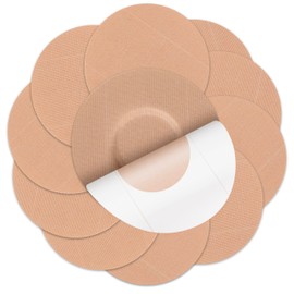 50 Pack - Freestyle Libre 2 & 3 Sensor Covers – 14-Day Waterproof CGM Adhesive Arm Patches – Flexible Overpatch for Continuous Glucose Monitor Protection - Tan