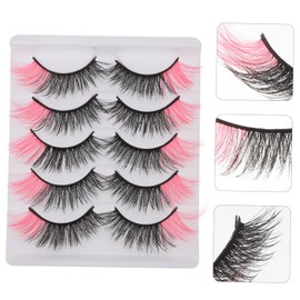 Healeved 5 Pairs Natural False Eye Lashes Lash Extensions for Intense Volume Lightweight Gentle Comfortable Eyelash Extensions Box