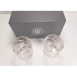 Christopher Walton Spinning Bubbles Bourbon Rocks Glass, 8.5oz, Set of 2 in Gift Box