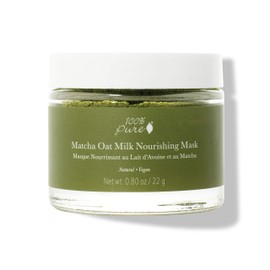 100% PURE Matcha Oat Milk Nourishing Mask, Powder Face Mask, Anti-Aging, Anti Inflammatory, Softens, Moisturizes Skin, Restorative Facial Mask - 0.8 oz