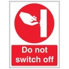 V Safety Do not switch off-150x200mm-Magnetic Safety Sign