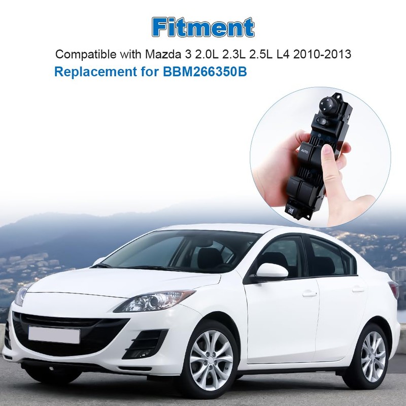 WMPHE Automatic Power Master Window Switch Compatible with Mazda 3