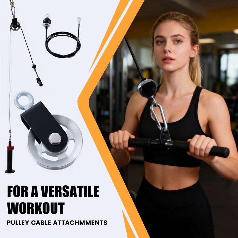 acenfc 360° Rotating Cable Pulley System, Home Gym LAT Pulldown