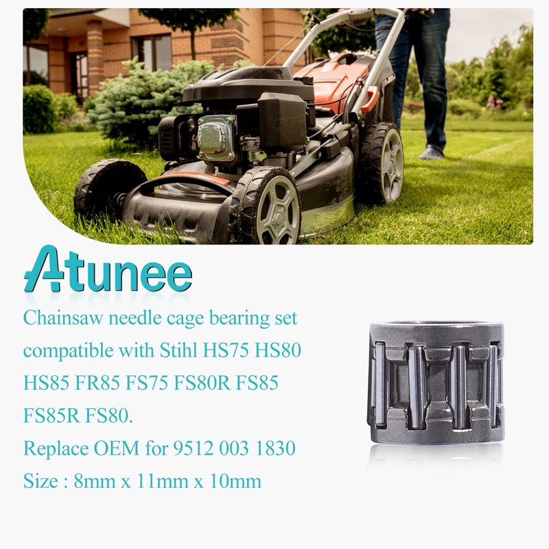 Atunee 5Pcs Piston Needle Bearing for Stihl HS75 HS80 HS85