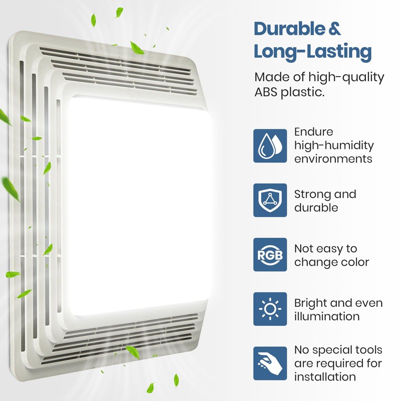 CALPALMY Exact Replacement Bathroom Vent Fan Light Lens Cover, Compatible