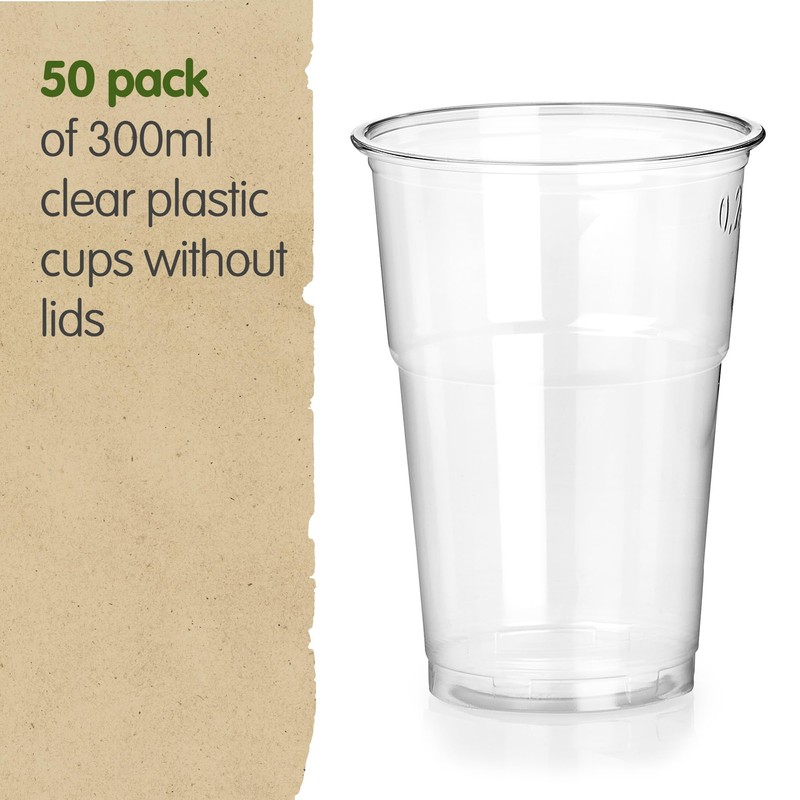 Signature Packaging - Disposable Plastic Party Cups - 300ml -