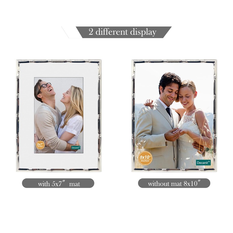 DECANIT 8x10 Picture Frames Metal,Thin Profile Photo Frame 8 by