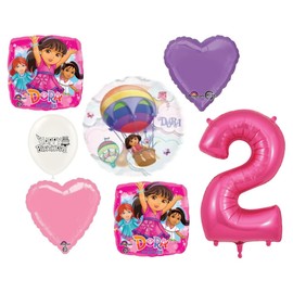 Combined Brands Dora Balloons Party Supplies 2nd Birthday Bouquet