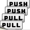 Push Pull Door Horizontal Stickers Sign – 2 pack 5”x2”